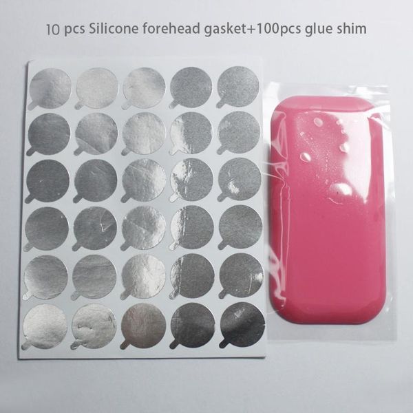 

10pcs transparent silicone pallet tool grafting extension glue pad gasket forehead sticker adhesive1