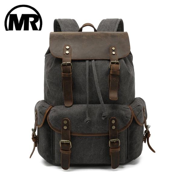 

canvas backpack retro outdoor bag high capacity men's and women's student backpacks handbag shoulder bags drop