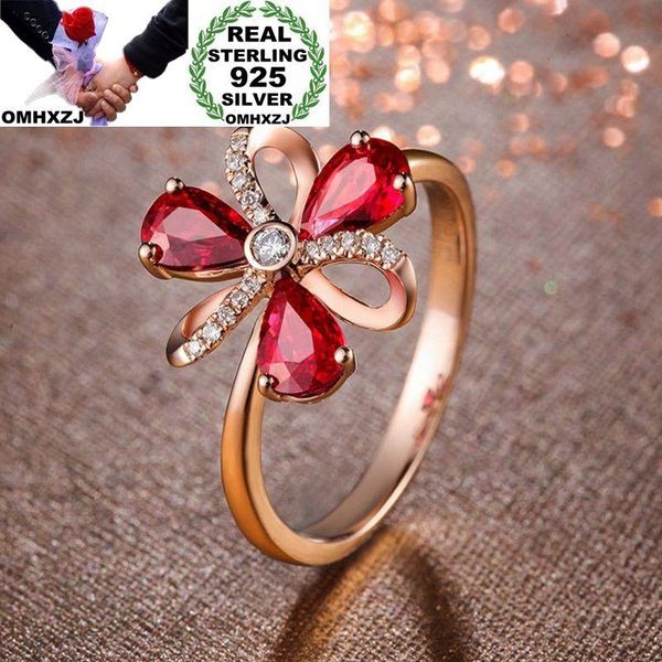 

cluster rings omhxzj wholesale european fashion woman girl party wedding gift flower resizable zircon 925 sterling silver ring rr424, Golden;silver