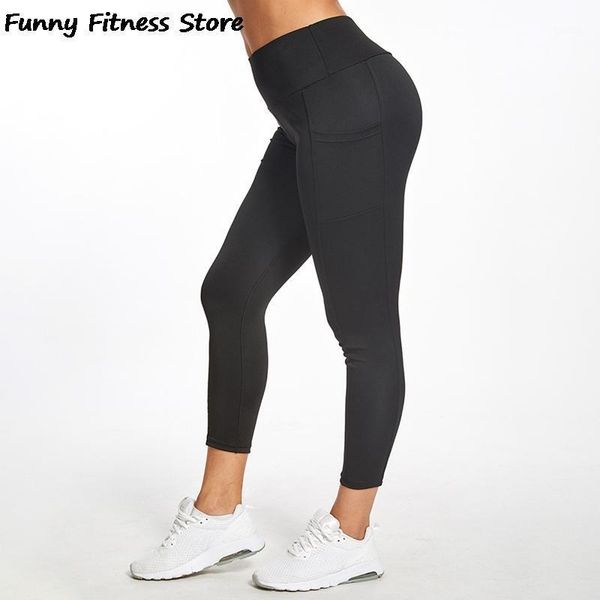 

side pockets tights gym exercise yoga pants for women sport fitness running athletic trousers seamless sportswear leggings black outfit