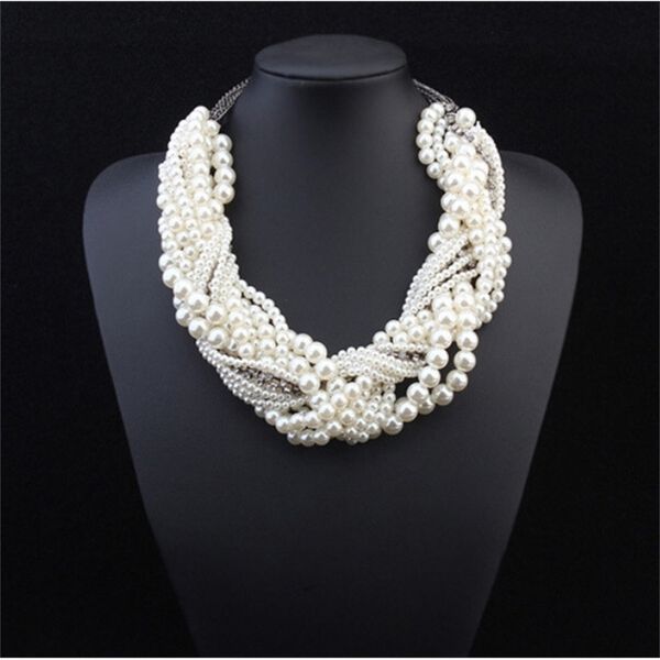 

70% off luxury jewelry network fashion women's pendant fashion multilayer pearl necklace, Silver