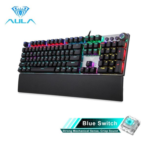 

[ in stock] mechanical keyboard aula f2088 mechanicalgaming wired hybridbacklit 104 deskgamers mouse combos