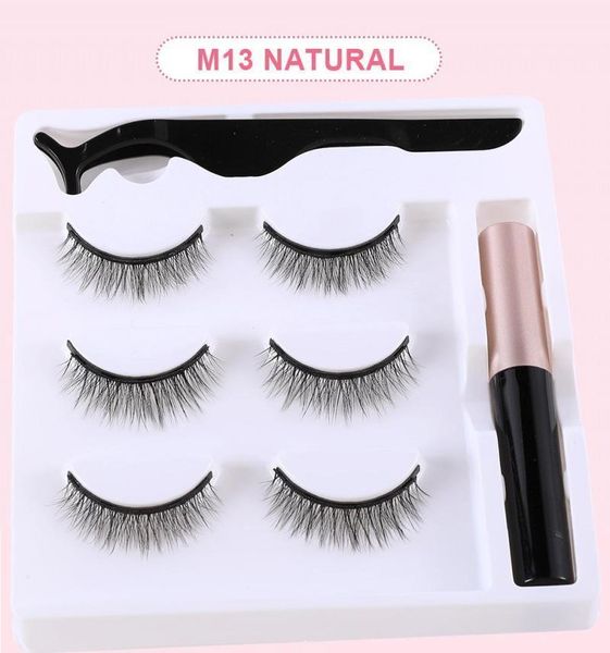 

three pairs of 3d mink lashes natural false eyelashes dramatic volume fake makeup eyelash extension silk tslm21