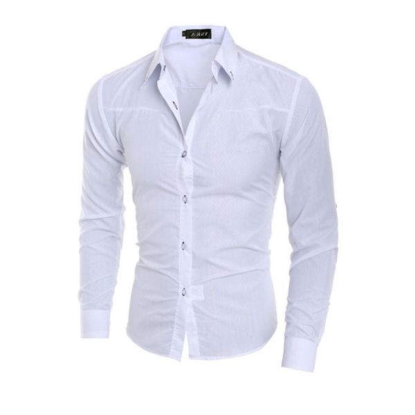 

men's casual shirts 2021 2022 luxury stylish 5 colors dress shirt slim fit formal long sleeve plus size 3xl, White;black