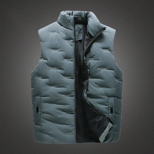 

men's vests sleeveless jacket vest autumn winter casual warm thick coats male cotton men waistcoat veste homme, Black;white