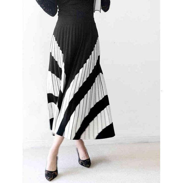 

women the line plied with high-waisted mesh elegant femme female black white skirt ki8c