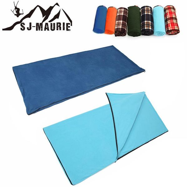 

sleeping bags 180*75cm outdoor camping fleece bag warm hiking travel saco de dormir 7colors