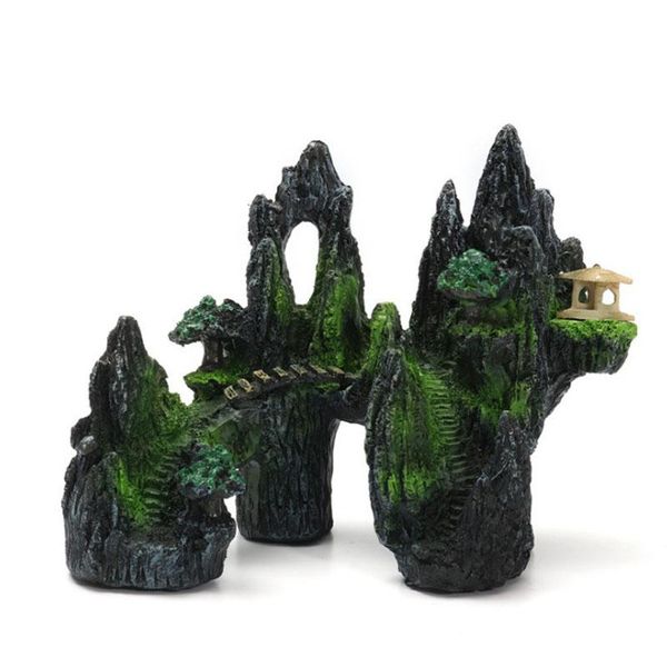 

decorations aquarium rockery mountain view rock cave stone tree fish tank ornament decoration accessories