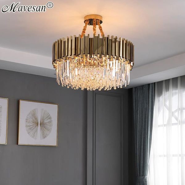

chandeliers modern saving power crystal round hanging led chandelier for bedroom living room kitchen nordic restroom light