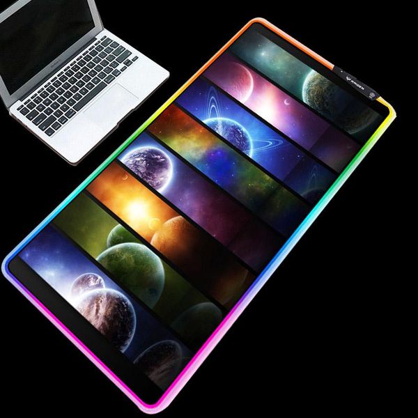 

mouse pads & wrist rests mairuige planet series usb rbg pad pc computer notebook essential keyboard led lighting