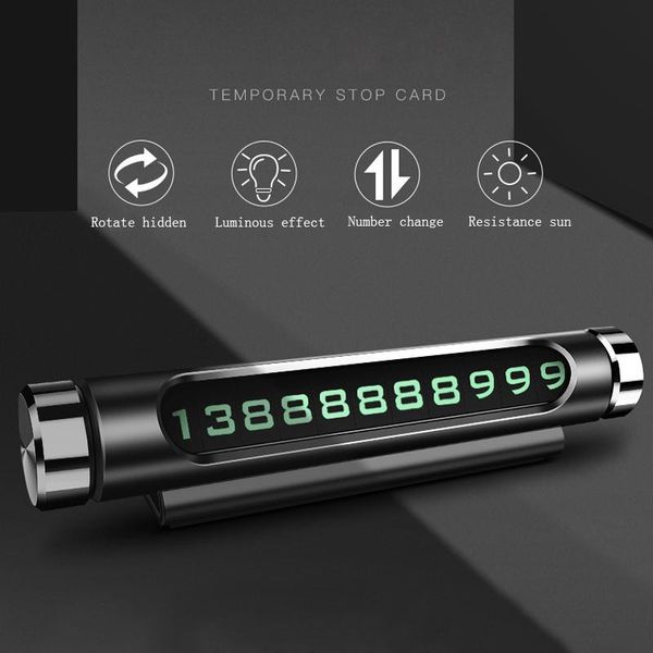

car temporary parking card for luminous phone number plate park sautomobile car-styling accessories interior decorations