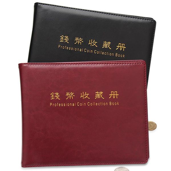 

wallets 10 pages 240 pockets pu leather coin collection book world stock, Red;black
