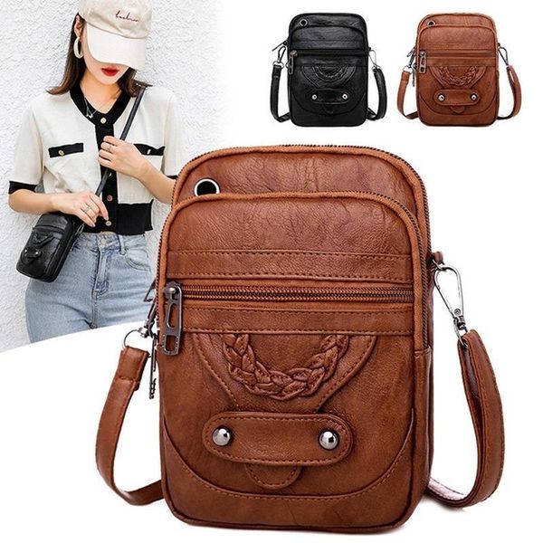 

cell phone pouches ladies mobile bag mini fashion shoulder pu storage messenger