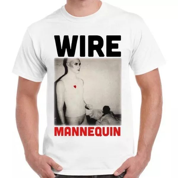 

wire mannequin punk retro t shirt 1426, White;black