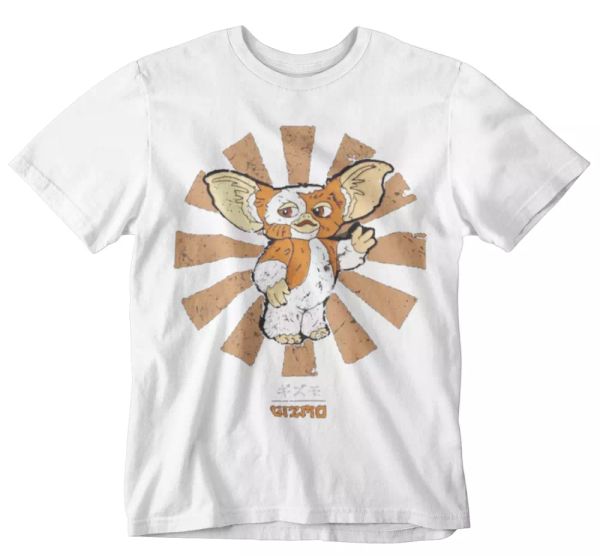 

gizmo gremlins t-shirt movie cult 80s classic halloween horror chinese tee, White;black