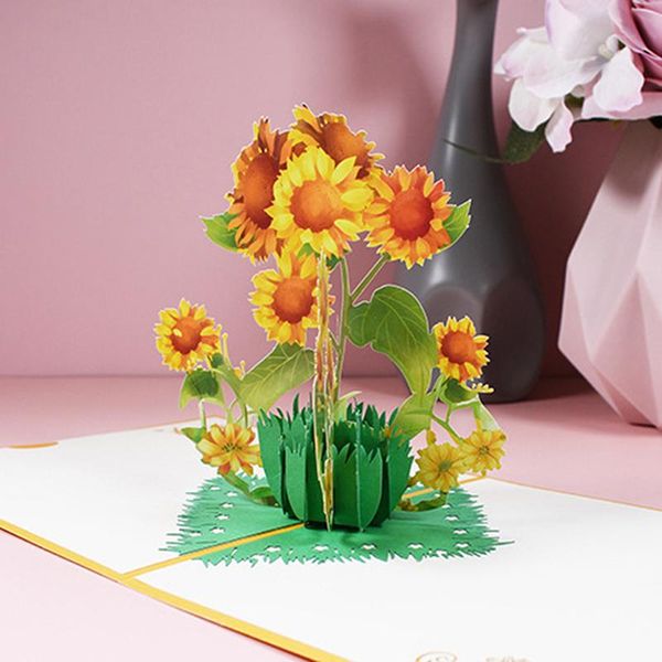 

greeting cards sunflower card 3d for birthday mothers father's day