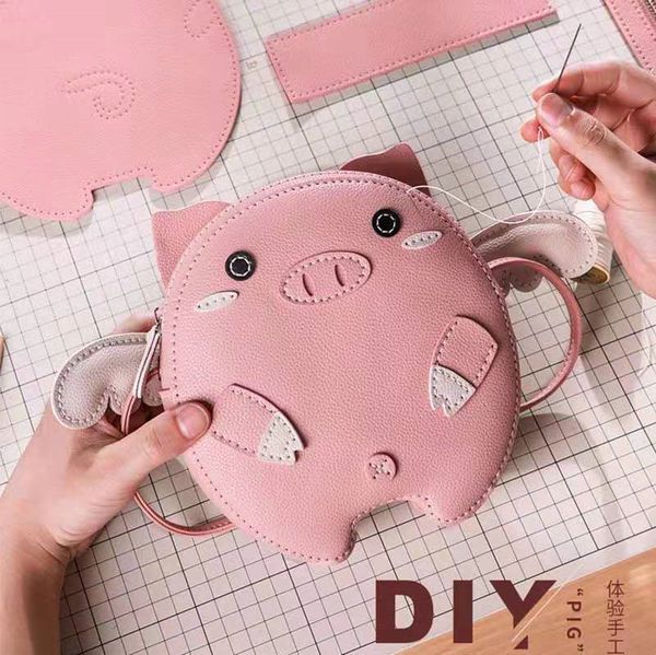 

piggy handmade homemade new bag shoulder diagonal cute mini gift 2020 diy giduo
