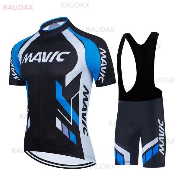 

pro team cycling jersey 2021 summer breathable bike wear short sleeve pant set mtb riding clothes racing sets, Black;blue