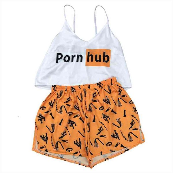 

pajama sets lingerie womens sleepwears satin pajamas cami shorts set v neck pj letter printed silky sleepwear lady nightwear, Black;red