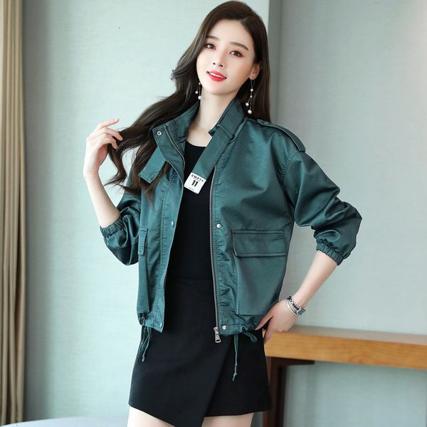 

women's jackets spring autumn women pu leather korean coat female fashion loose short black ladies q1180 1w32, Black;brown