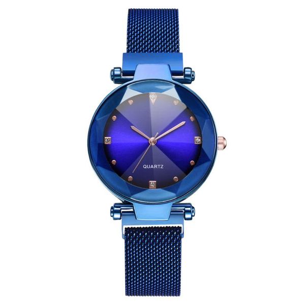 

wristwatches 10pcs/lot lazy alloy mesh ladies women fashion double colors face diamond small magnet button dress quartz wrist watches, Slivery;brown