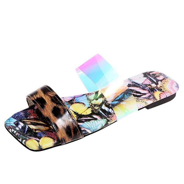 

slippers women 2021 summer leopard large size 43 sandals shoes rome slides beach flip flops zapatos para mujer, Black