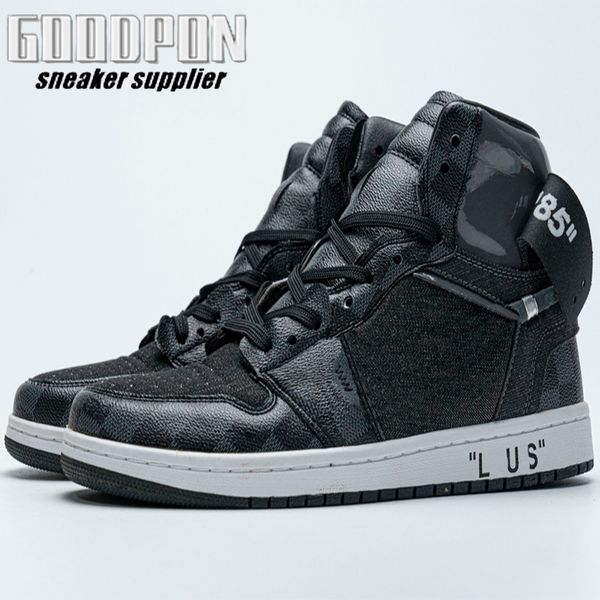 

2021 (boxed) jumpman 1 men's women's basketball shoes grey fashion sneakers