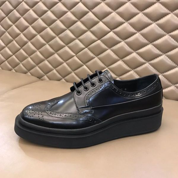 

genuine leather man oxford brogues shoes black laces up shoe wedding business men dress fashion