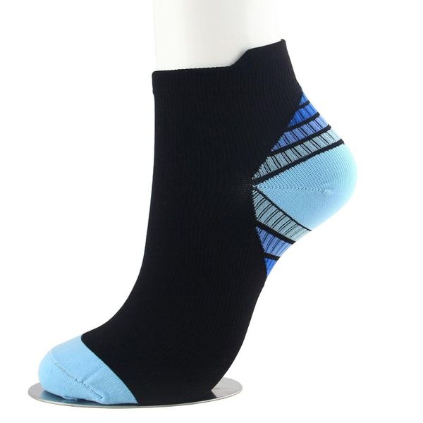 

sports socks men women relief pain anti- compression sock short athletic running breathable ankle length cycling arch, Black