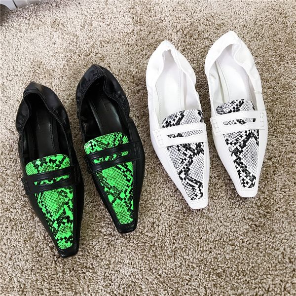 

2021 women pumps transparent low heels loafers shoes woman fashion serpentine pointed toe ballet heels ladies casual work shoes, Black