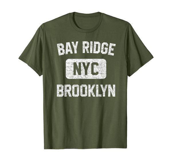 

Bay Ridge T Shirt - Gym Style Distressed White Print, Mainly pictures