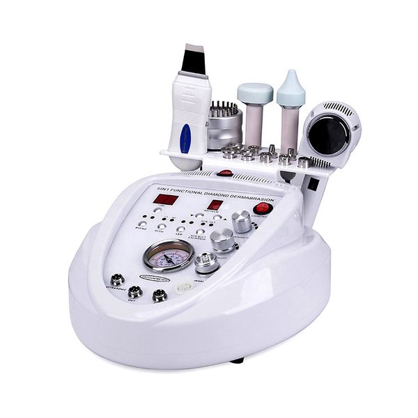 5 in 1 Multi-Functional Beauty Equipment Diamond Microdermoabrasione Hot Cold Hammer Ultrasound Skin Scrubber Photon Treatment macchina per la cura della pelle
