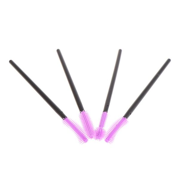 

makeup brushes 50pcs/pack disposable mascara wands silicone eyelash tool comb individual applicator kit for eye