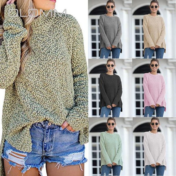 

simple casual knitwear half-collar split long sleeve pullover women's 2021 autumn and winter sweaters, White;black