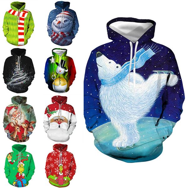 

hoodie fleeces sweater hoodyautumn / winter 2021 clothes 3d digital printing loose pullover hoodie sweater, Black