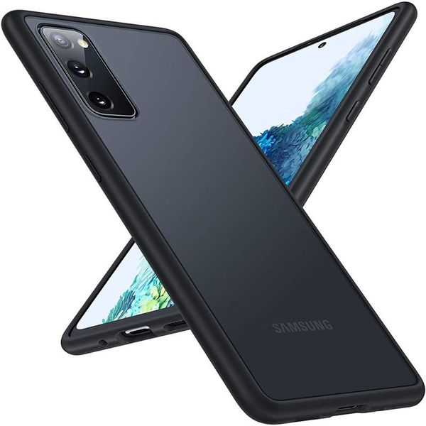 

cell phone pouches suitable for samsung galaxy s20 mobile case translucent frosted hard back panel soft side ultra-thin protective