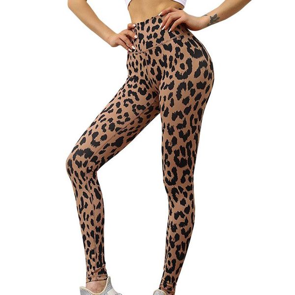 

yoga outfit 2021 leopard polka dot pants lift hip absorbent and breathable tight exercise seamless sport legging