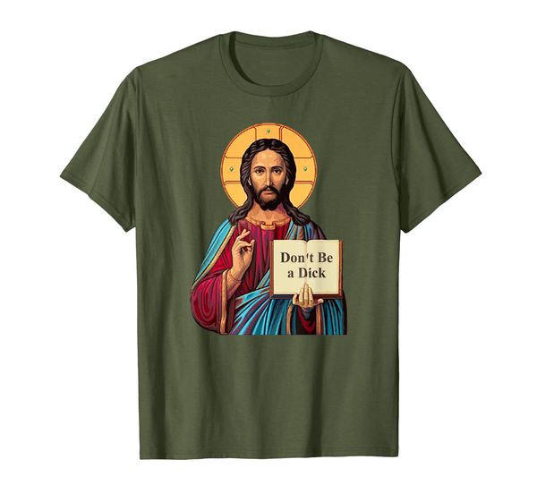 

don't be a dick funny t-shirt, White;black