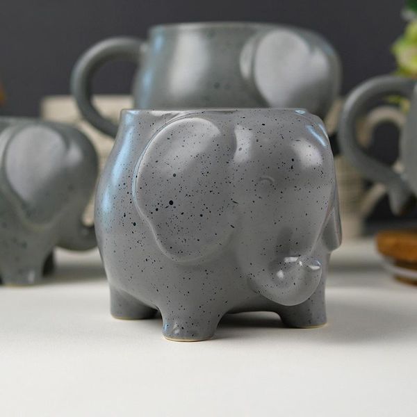 

mugs large capacity ceramic mug elephant men's and women's home office coffee creative