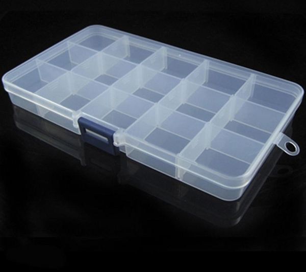 

storage bottles & jars 1pc 15 case sheet of transparent plastic box nail jewelry + fast