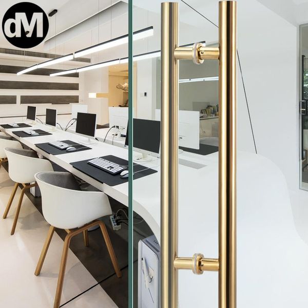 

handles & pulls dm 2pcs/set multicolored high-end stainless steel 304 big glass gate door handle diameter 38mm brushed / polishing bathroom