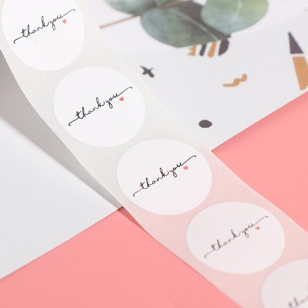 

fridge magnets 500pcs round white paper label sticker thank you scrapbook 1 inch wedding envelope seal handmade stationery