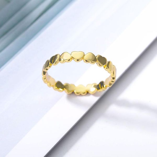

wedding rings cute heart for women geometric irregular surrounded stacking ring minimalist gold friend jewelry gift 2021, Slivery;golden