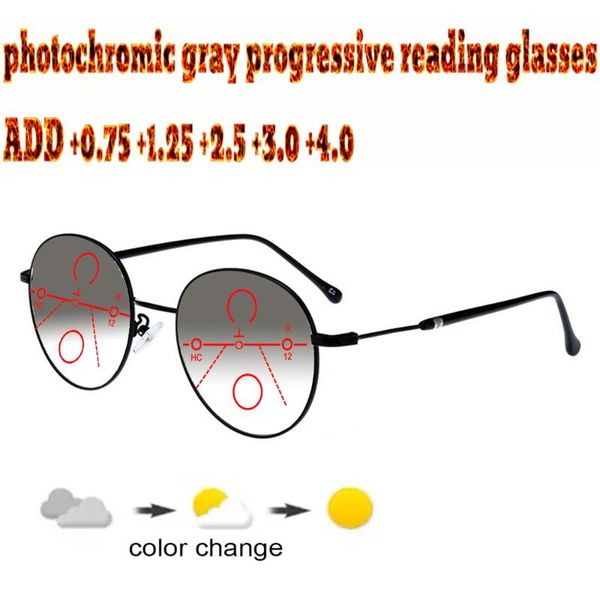 

sunglasses round anti blu light ultralight pocromic progressive multifocal reading glasses men women+1.0 +1.5 +1.75 +2.0 +2.5 +3 +3.5 +4, White;black
