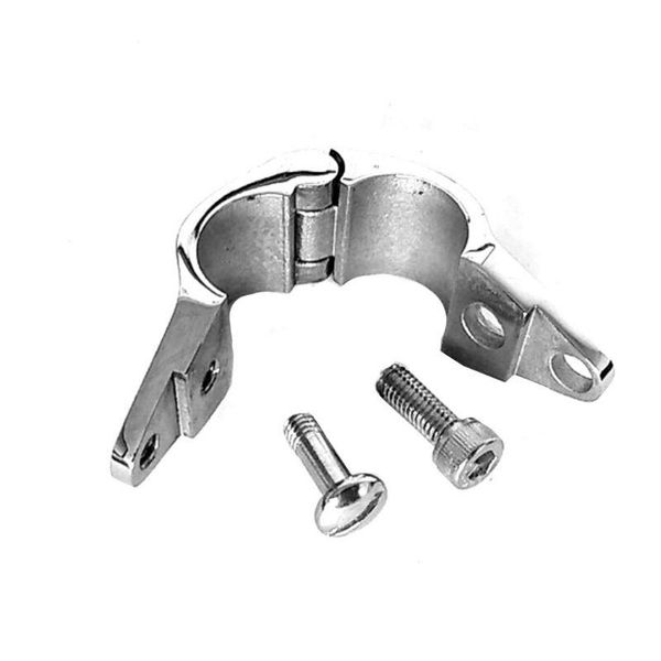 

20/22/25/30/32mm 316 stainless steel fitting boat bimini hinged with 2 screws jaw slide easy install marine hardware led emergency light