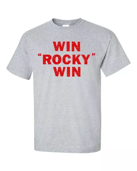 

win rocky win athletic boxing stallion gym italian men's tee shirt 311, White;black