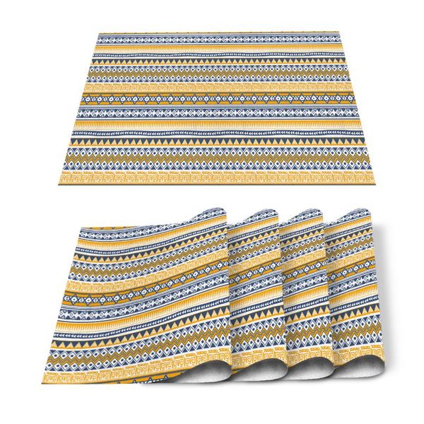 

bohemian pattern table mats for dining kitchen non slip accessories modern home decor & pads