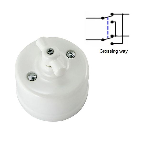 

smart home control crossing way porcelain retro vintage switch 240v 10a light