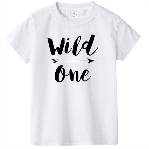

wild one kids children t shirts boys short sleeve baby girl clothes o neck casual tee shirt, Blue