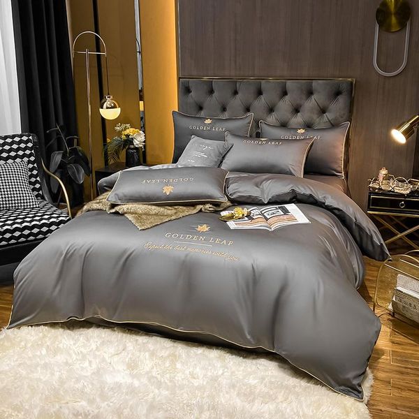 

bedding sets fashion embroidery twin  king cotton set duvet cover pillowcase flat sheet bedspreads home el bedclothes bedroom